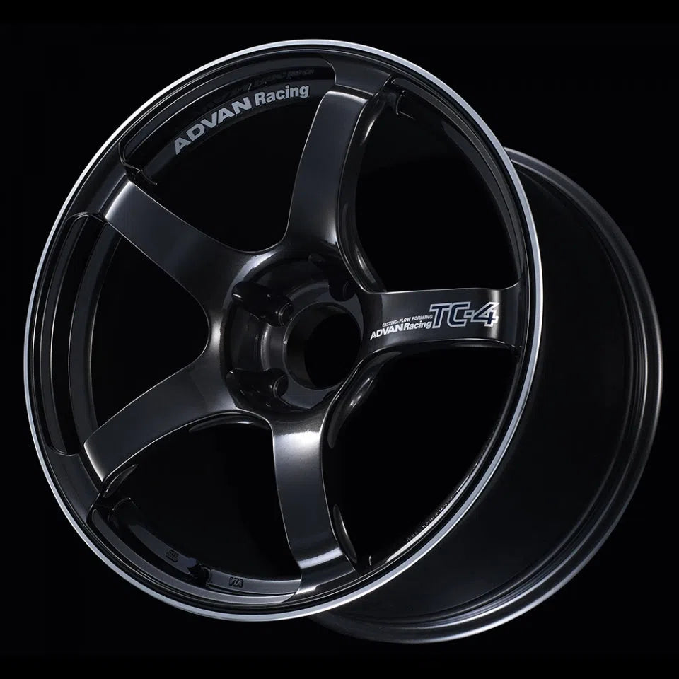 Advan TC-4 Wheel - 17x9.0 / 5x114.3 / +63mm Offset - Black Gun Metallic &  Ring