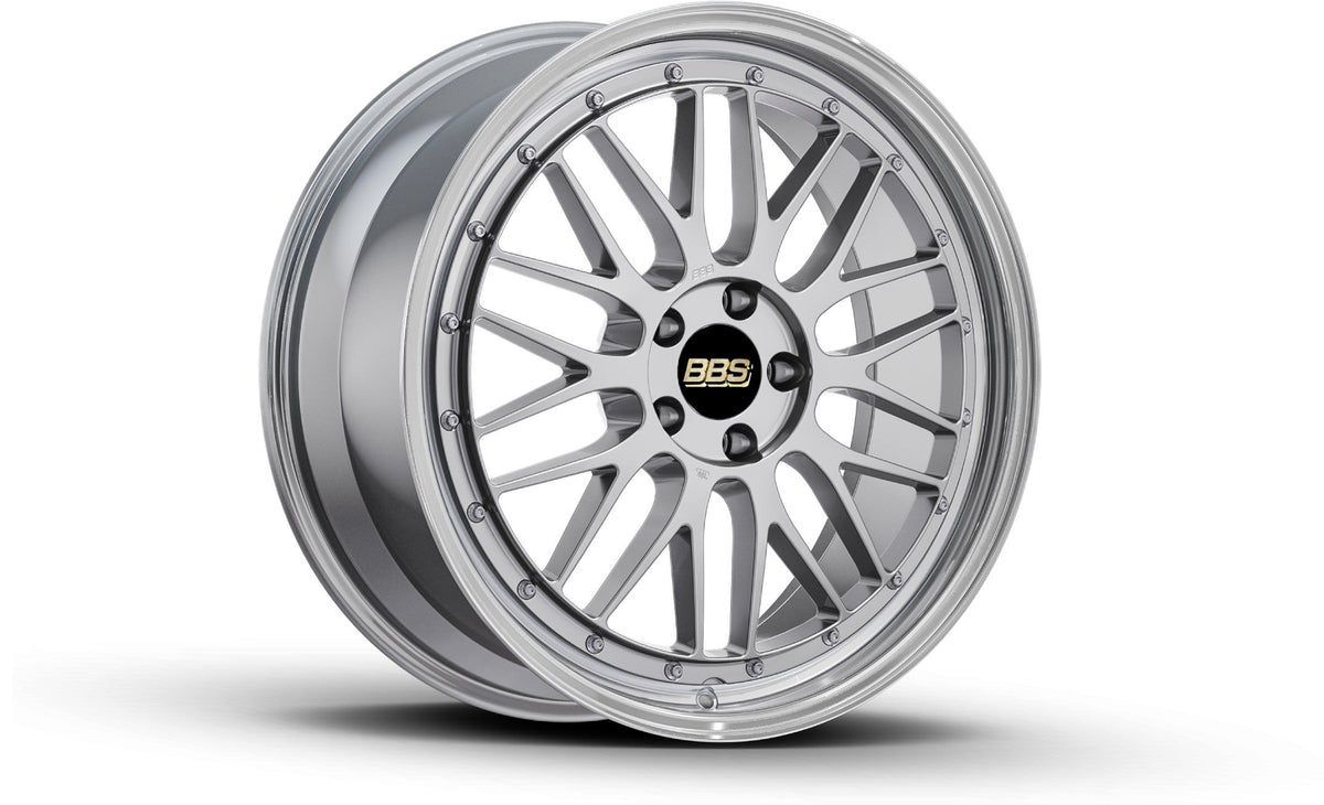 BBS LM 17x7.5 4x100 ET40 Diamond Silver Center Diamond Cut Lip Wheel -70mm  PFS/Clip Required