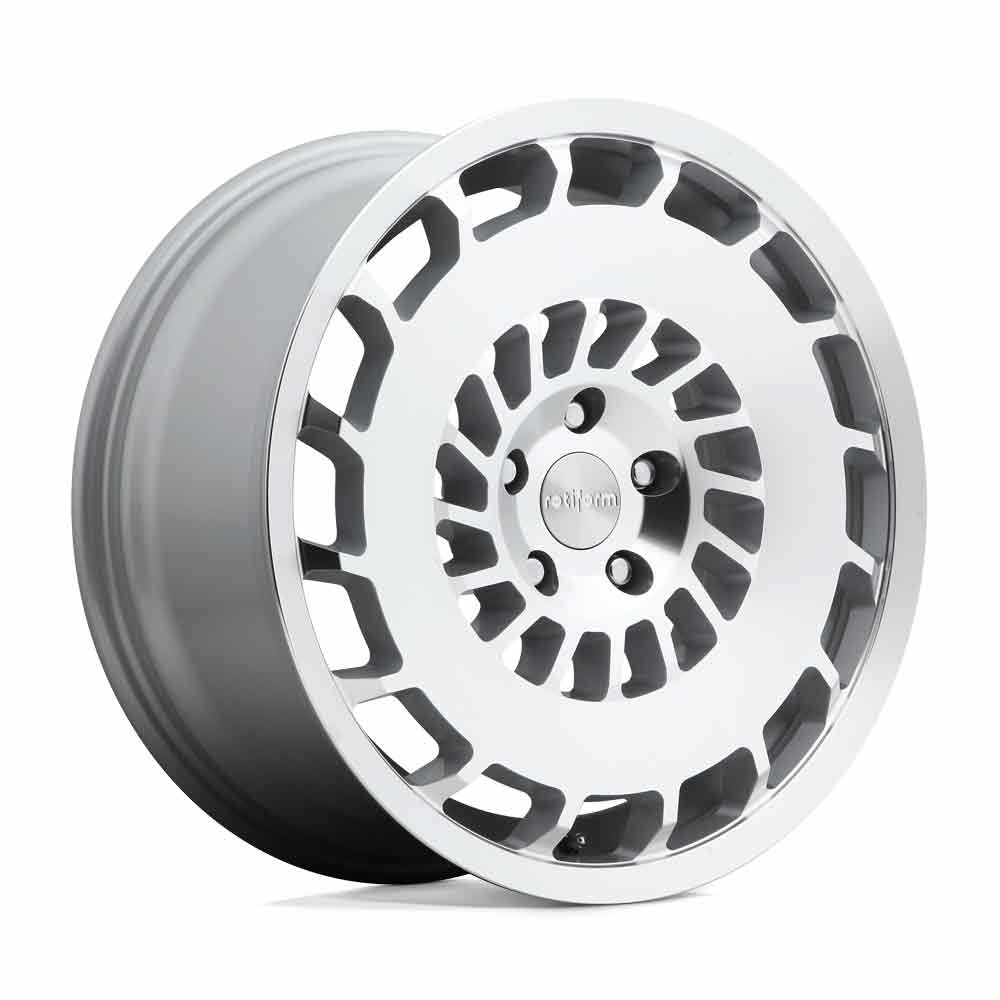 Rotiform 1 Piece CCV R135 Wheel - 18x8.5 / 5x100 / +35mm Offset - Gloss  Silver Machined