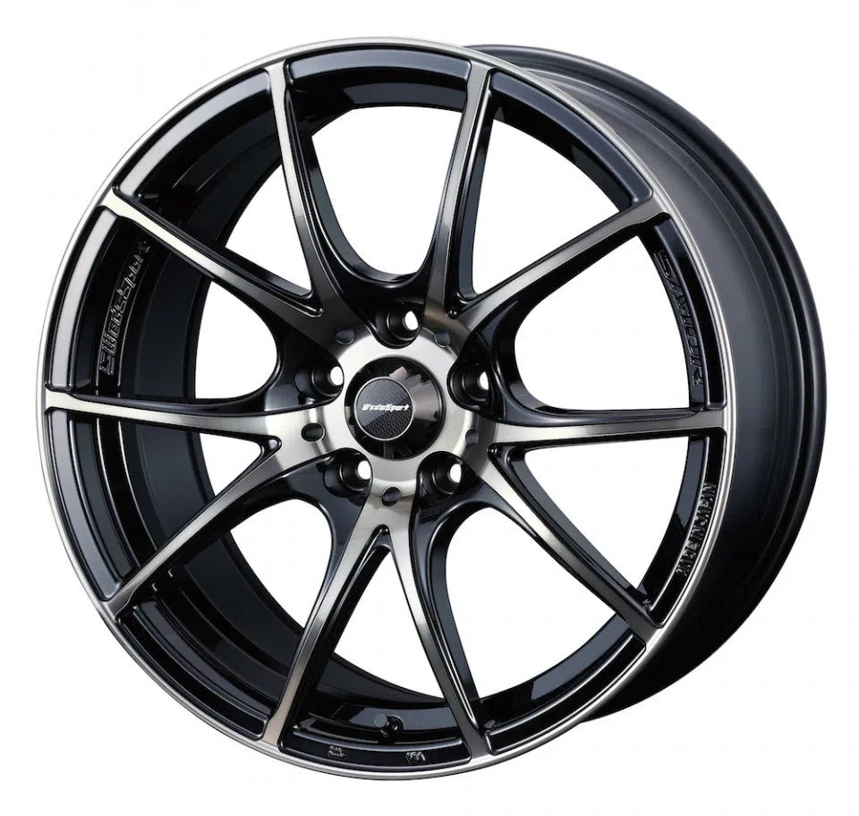 WedsSport SA-10R Wheel - 15x5 / 4x100 / +45mm Offset - Zebra Black Bright タイヤ・ホイールセット