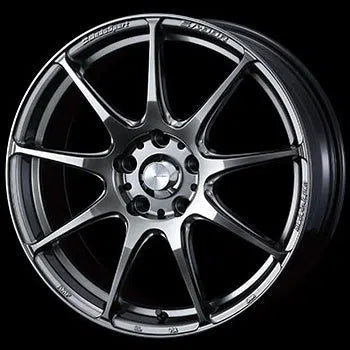 WedsSport SA-99R Wheel - 18x8.5 / 5x114.3 / +35 mm Offset - Platinum Silver  Black