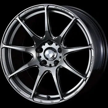 WedsSport SA-99R Wheel - 18x9.5 / 5x114.3 / +45 mm Offset - Platinum Silver  Black