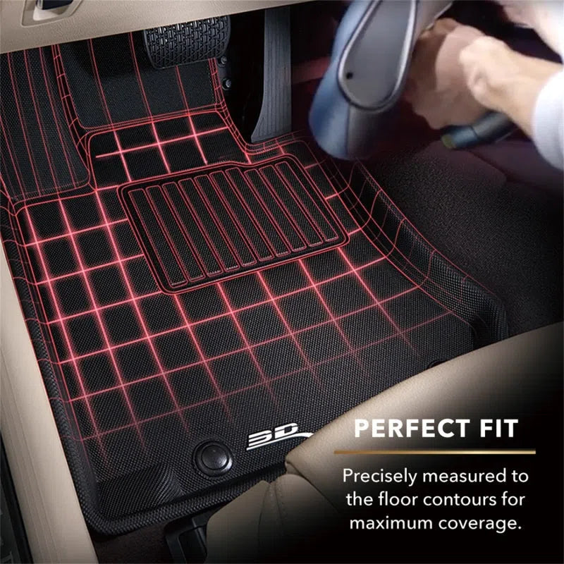 3D MAXpider 2009-2012 BMW 7 Series F01 Kagu 2nd Row Floormats - Tan-DSG Performance-USA