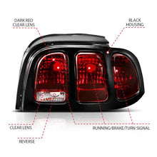 Load image into Gallery viewer, ANZO 1994-1998 Ford Mustang Taillight Dark Red Lens (OE Style)-DSG Performance-USA