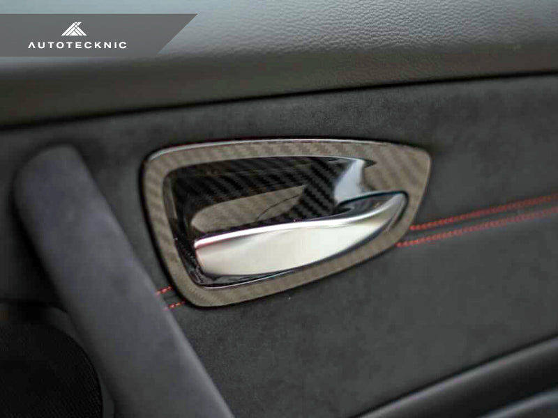 AutoTecknic Dry Carbon Interior Door Handle Trims - E82 1M-DSG Performance-USA