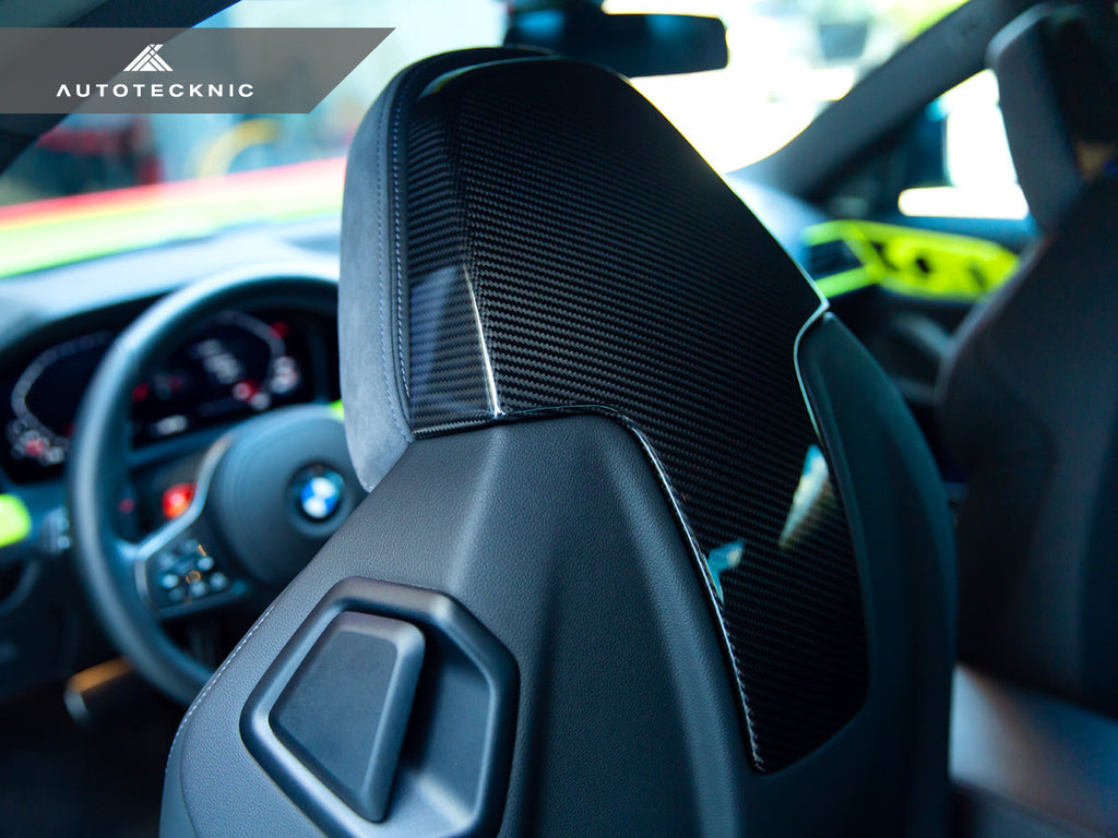 AutoTecknic Dry Carbon Seat Back Cover - G80 M3 | G82 M4-DSG Performance-USA