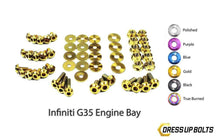 Load image into Gallery viewer, Infiniti G35 Coupe and Sedan (2003-2007) Titanium Dress Up Bolts Engine Bay Kit-DSG Performance-USA