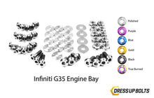 Load image into Gallery viewer, Infiniti G35 Coupe and Sedan (2003-2007) Titanium Dress Up Bolts Engine Bay Kit-DSG Performance-USA