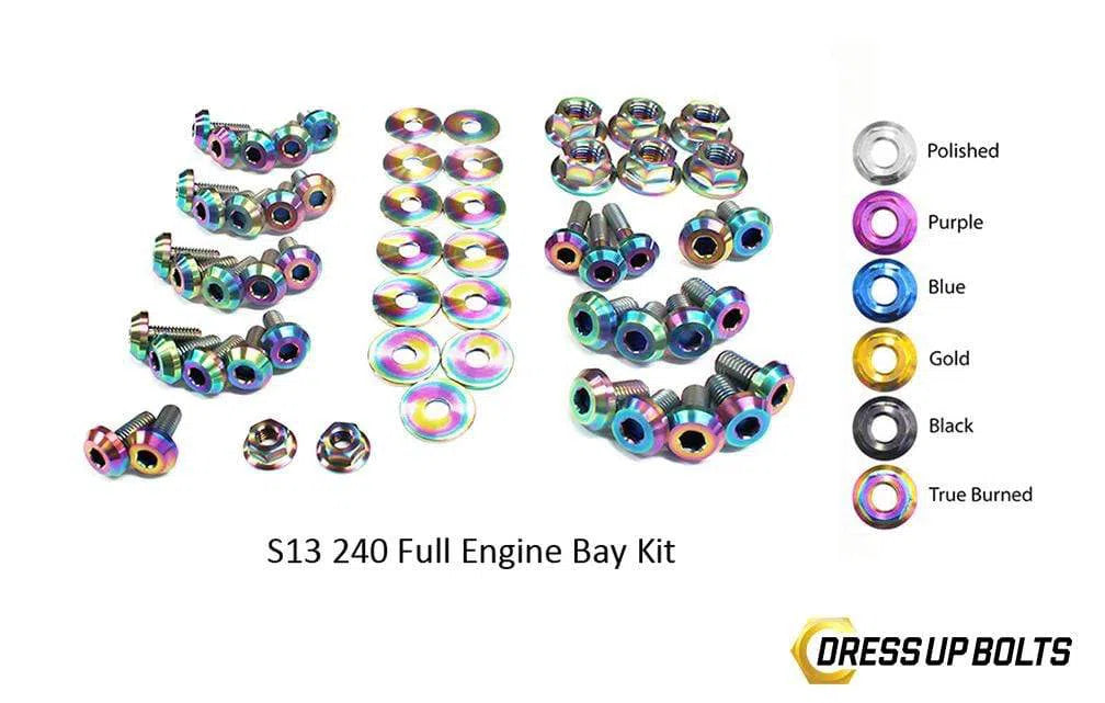 Nissan S13 240sx (1989-1995) Titanium Dress Up Bolts Full Engine Bay Kit-DSG Performance-USA