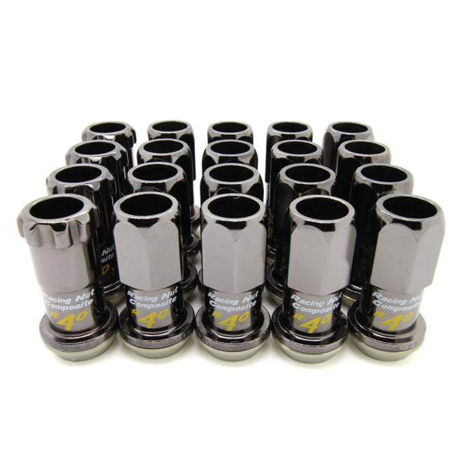 Project Kics R40 Glorious Black Lug Nuts (16+4 Locks) - 12x1.25-DSG Performance-USA