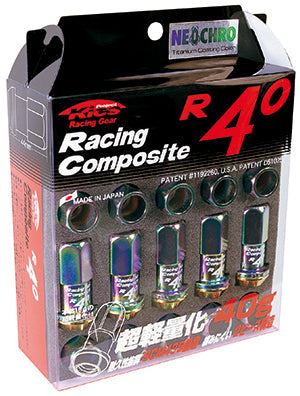 Project Kics R40 Lug Nuts (20pcs No Locks) 12x1.25 - Neo Chrome-DSG Performance-USA