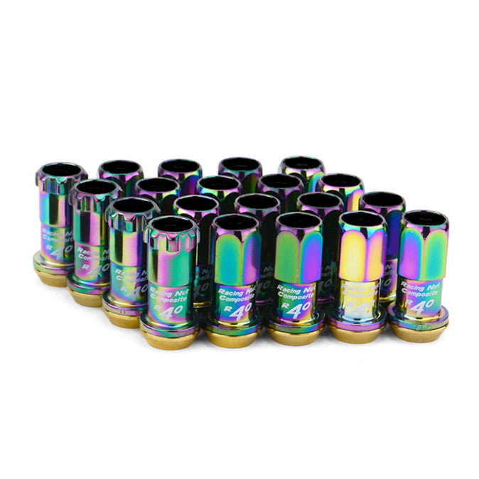 Project Kics R40 Lug Nuts (20pcs No Locks) 12x1.25 - Neo Chrome-DSG Performance-USA