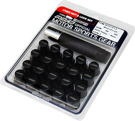 Rays 17 Hex Lug Nut and Lock Set - 12x1.25-DSG Performance-USA