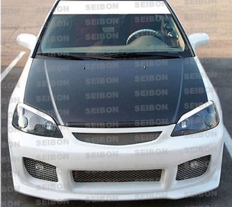 Seibon 01-03 Honda Civic OEM Carbon Fiber Hood-DSG Performance-USA