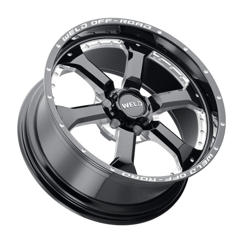Weld Granada Six Off-Road Wheel - 20x10 / 6x139.7 / -18mm Offset - Gloss Black Milled-DSG Performance-USA