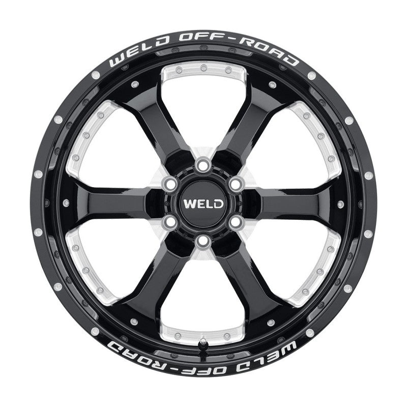 Weld Granada Six Off-Road Wheel - 20x12 / 6x139.7 / -44mm Offset - Gloss Black Milled-DSG Performance-USA